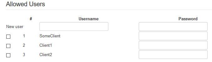 allowed users